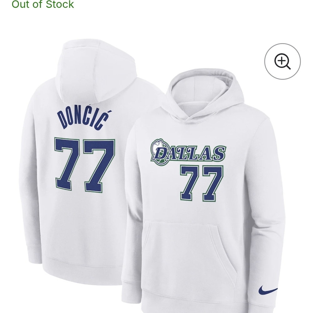 White Nike Dallas 77 Hoodie, Medium